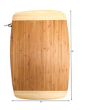 Simply Bamboo Large Napa Bamboo Kitchen Cutting Board | Reversible Charcuterie Board - 18 X 12 X 0.75"