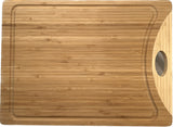 Simply Bamboo Zuma Brown Bamboo Cutting Board w/ Juice Groves - 18"