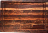 Mountain Woods Brown Extra Large Organic End-Grain Hardwood Acacia Cutting Board w/ Juice groove - 19"