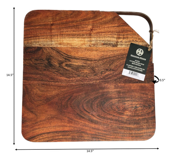 Mountain Woods Large Hardwood Acacia Cutting Board - 14.5