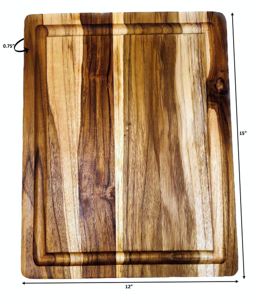 Mountain Woods Brown Teak Wood Cutting Board - 15