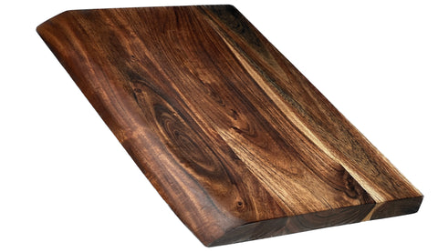 Mountain Woods Brown Hand Crafted LIVE EDGE Cutting Board/Serving Tray made with Solid Acacia Hard Wood - 18"