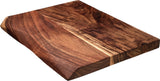 Mountain Woods Brown Hand Crafted LIVE EDGE Cutting Board/Serving Tray made with Solid Acacia Hard Wood - 15"