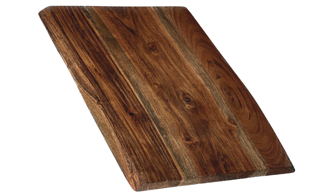 Mountain Woods Brown Hand Crafted Live Edge Acacia Cutting Board/Serving Tray - 15" (Maximum 5 Per Order Please.)