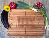Organic Extra Large Bamboo Cutting Board - Reversible Large Wooden Cutting Boards for Kitchen – Reversible Cutting Board with Juice Groove – 20” (L) X 15.75” (W) X 0.75” (D)