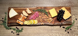 Mountain Woods, Large Brown Hand Crafted Live Edge Teak Cutting Board/Serving Tray | Cheese Board | Chopping board | Charcuterie board | Reversible Butcher Block – 27" x 9" x 1" (﻿Maximum 5 Per Order Please.)