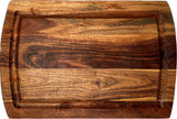 Mountain Woods Brown Extra Large Organic Hardwood Acacia Cutting Board w/ Juice groove - 18"