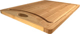 Simply Bamboo Zuma Brown Bamboo Cutting Board w/ Juice Groves - 18"