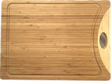 Simply Bamboo Zuma Brown Bamboo Cutting Board w/ Juice Groves - 15"