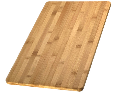 Large Bamboo Cutting Boards for Kitchen Meal Prep & Serving - Charcuterie & Chopping Butcher Block for Meat - Kitchen Gadgets Gift – Reversible Cutting Board  18“ (L) X 12" (W) X 0.75” (D)