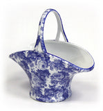 Hues & Brews White/Laura Blue Porcelain Basket - 7.5"