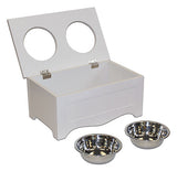 APetProject Small Winter White Pet Food Server & Storage Box *Also available in Chocolate Brown* - LIMIT 1 PER ORDER