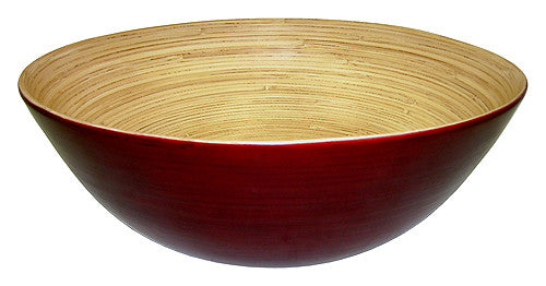 Simply Bamboo Glossy Mahogany Bamboo Bowl 1