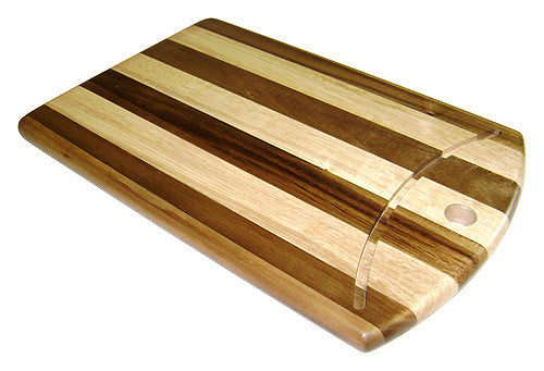 Mountain Woods 15 X 10 Two-Tone Striped Congo Cutting Board