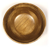 Mountain Woods Brown Artisan Crafted Hardwood Ellipse Wavy Rim Bowl 2