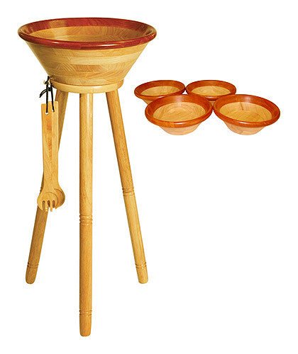 Mountain Woods Brown Piece Cherry Rim Caesar Salad Set 27