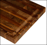 Mountain Woods Brown Extra Large Organic End-Grain Hardwood Acacia Cutting Board w/ Juice groove 2