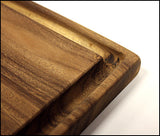 Mountain Wood Brown Solid Acacia Cutting Board with Deep Juice Groove 4