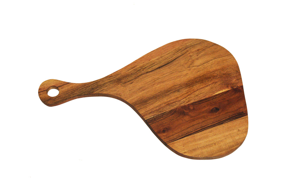 Mountain Woods Pearl Shaped Serving/Cutting board Made With Organic Brown Acacia Wood, 17"X11"X.625"