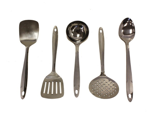 5 Piece Stainless Steel Cooking Utensil Set, Kitchen Tools - Professional  Grade Restaurant Kitchen Tools - Acero Ware