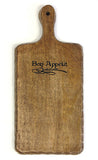 Mountain Woods Bon Appetit Brown Antique Style Artisan Solid Mango Wood Paddle Cutting & Serving Tray 4