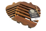Handmade Adorable Tomato Teak Wood Trivet for Hot Dishes, Pot Pan or Tea Pot Holder, Approximately 8.5”X 7”