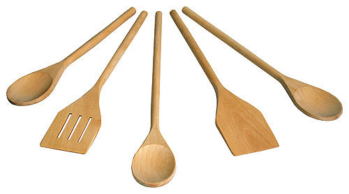 Mountain Woods 5 Piece Wooden Utensil Set