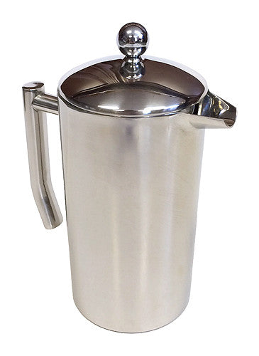 1 cup stainless steel coffee plunger Zuccor 32 oz. Stainless Steel Capri Double Wall Coffee Press