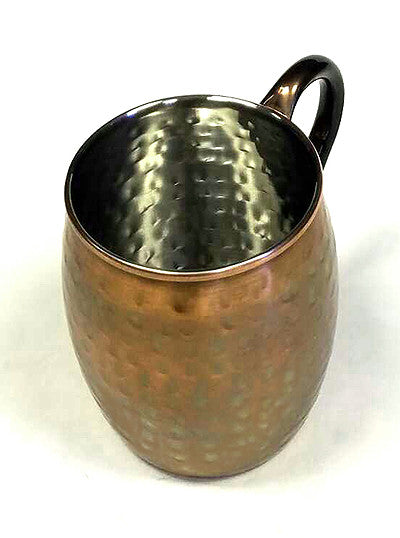 Mountain Woods 4 Piece Hammered Stainless Antique Copper Moscow Mule M