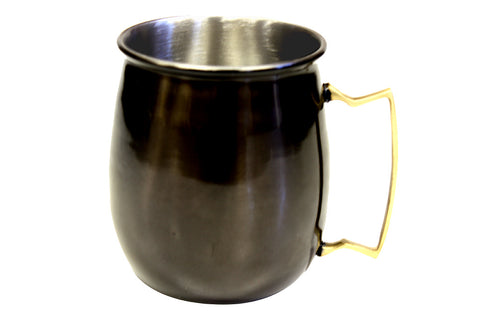 Zuccor Stainless Steel Moscow Mule Mug with Black Nickle Plated Exterior 1
