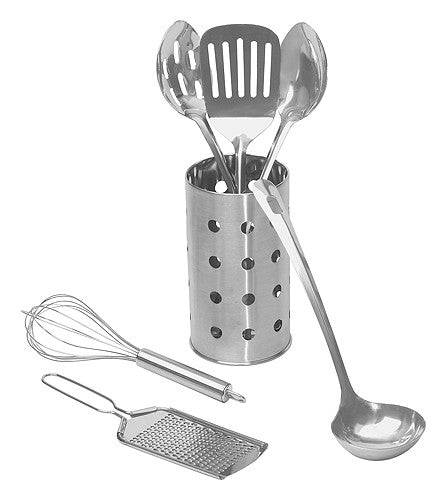 Zuccor Silver 7 Piece Stainless Steel Kitchen Tool Set 1