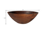 Mountain Woods Large Organic Brown wood Bowl | Serving Salad, Pasta, Fruits, Dessert, Cereal, Snacks | Decorative Bowl | Perfect Gift - 12" x 12" x 4.25"