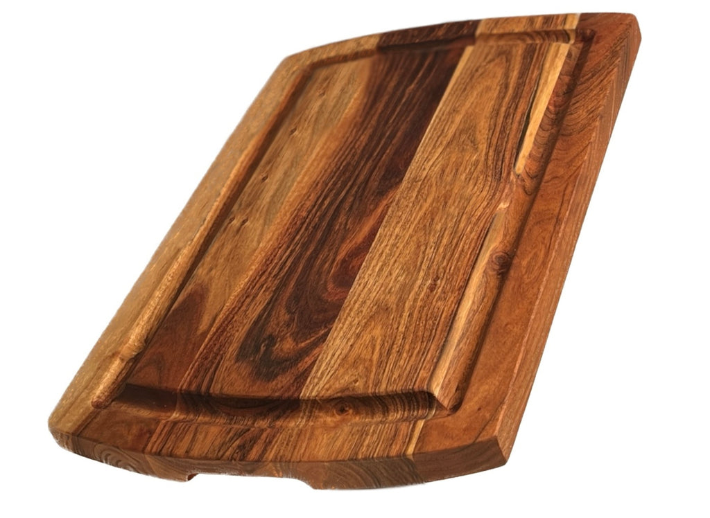 Mountain Woods Brown Extra Large Organic Hardwood Acacia Cutting Board w/ Juice groove - 18"
