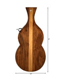 Mountain Woods Natural Brown Violin Serving/Cutting board Made With Organic Acacia Wood, 18”X8.5”X.625”