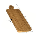 Simply Bamboo Natural Brown Organic Edge-Grain bamboo wood Paddle Server/Cutting Board, 16”X6”X.750”