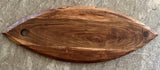Mountain Woods Fish Shaped Serving/Cutting board Made With Organic Brown Acacia Wood, 27"X10"X.625"