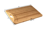 Simply Bamboo Zuma Brown Bamboo Cutting Board w/ Juice Groves - 15"