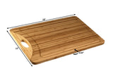 Simply Bamboo Zuma Brown Bamboo Cutting Board w/ Juice Groves - 18"