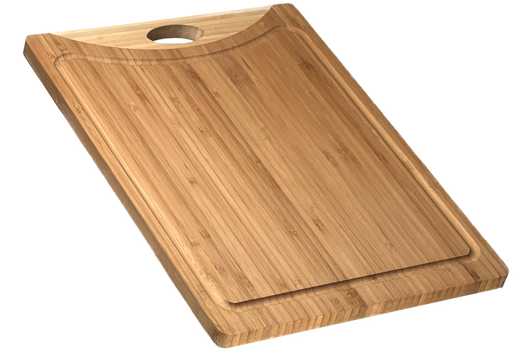 Simply Bamboo Zuma Brown Bamboo Cutting Board w/ Juice Groves - 18"