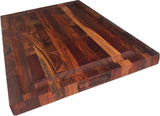 Mountain Woods Brown Extra Large Organic End-Grain Hardwood Acacia Cutting Board w/ Juice groove - 19"