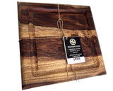 Mountain Woods Brown Organic Hardwood Sheesham Cutting Board w/ Juice groove - 11" (﻿Maximum 5 Per Order Please.)