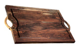 Mountain Woods 24”X15”X1” Sheesham Cutting Board or Serving Tray  W/Juice Groove and wood handle (﻿Maximum 5 Per Order Please.)