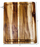 Mountain Woods  Brown Teak Wood Cutting Board w/ Juice Groove - 15"