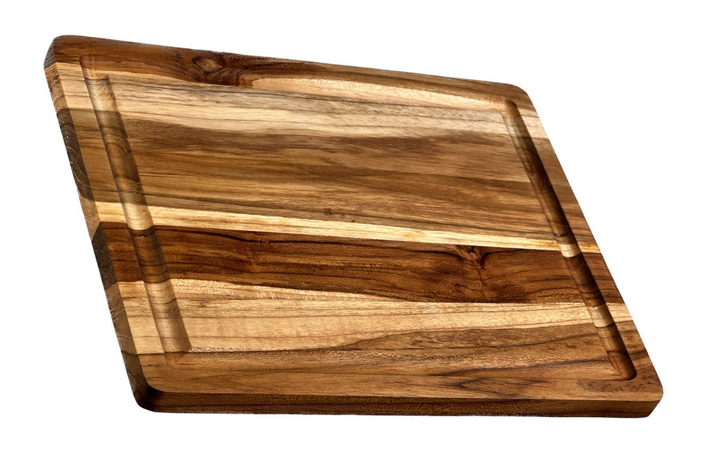 Mountain Woods  Brown Teak Wood Cutting Board w/ Juice Groove - 15"