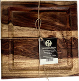 Mountain Woods Brown Organic Hardwood Sheesham Cutting Board w/ Juice groove - 11" (﻿Maximum 5 Per Order Please.)