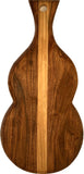 Mountain Woods Natural Brown Violin Serving/Cutting board Made With Organic Acacia Wood, 18”X8.5”X.625”