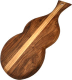 Mountain Woods Natural Brown Violin Serving/Cutting board Made With Organic Acacia Wood, 18”X8.5”X.625”