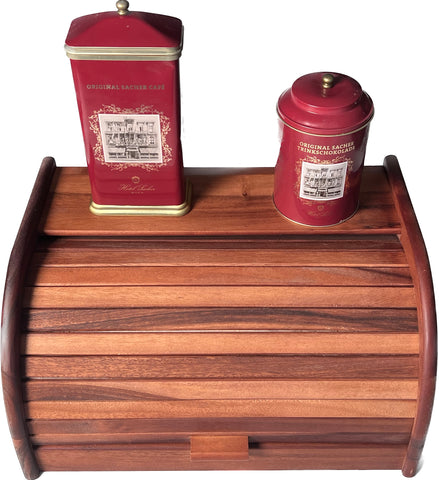 Acacia Wood Roll Top Bread Box and Storage Box