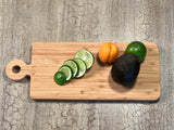 Simply Bamboo Natural Brown Organic Edge-Grain bamboo wood Paddle Server/Cutting Board, 16”X6”X.750”