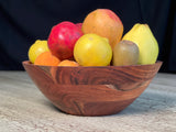 Mountain Woods Large Organic Brown wood Bowl | Serving Salad, Pasta, Fruits, Dessert, Cereal, Snacks | Decorative Bowl | Perfect Gift - 12" x 12" x 4.25"